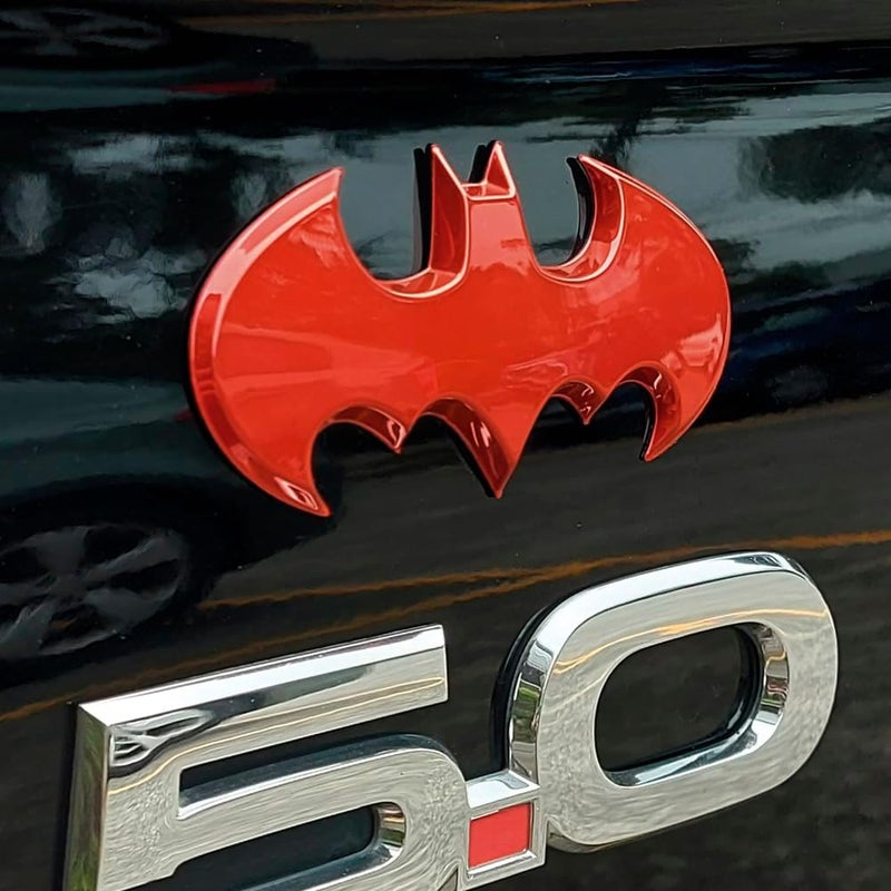 Fan Emblems Batman 3D Car Badge - 1989 Batwing Logo (Red Chrome: 3.8 x 1.8 x 0.2 inches) - Image 3